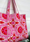 Pink Red Tote Bag