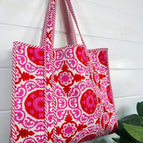 Pink Red Tote Bag