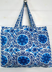 Blue and White Medallion Tote Bag