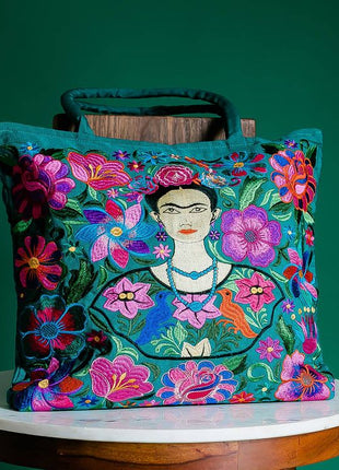 Frida Kahlo Embroidered Tote Bag
