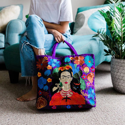 Frida Kahlo Embroidered Tote Bag