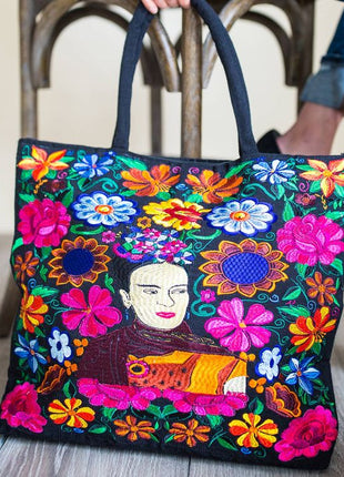 Frida Kahlo Embroidered Tote Bag