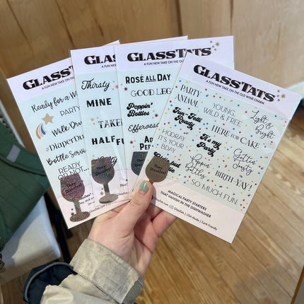 Glass Tats Wine Charms