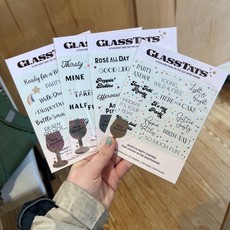 Glass Tats Wine Charms