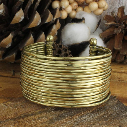 Mixed Metal Hammered Cuff