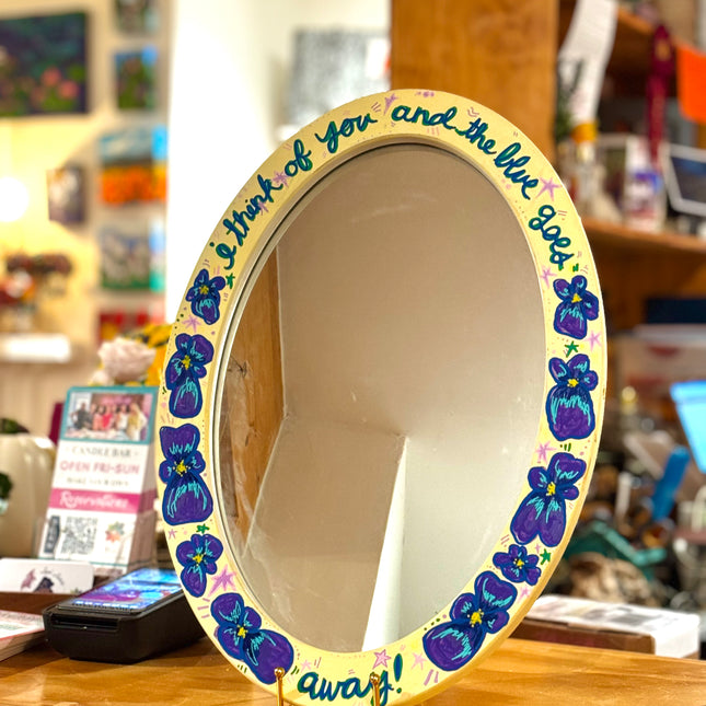 Star Doodle Oval Mirror
