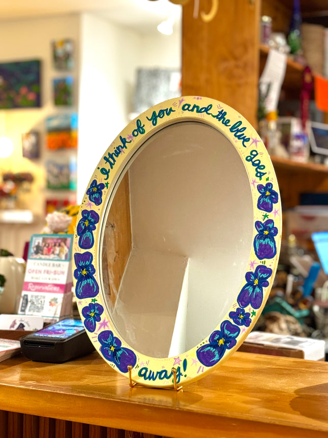 Star Doodle Oval Mirror