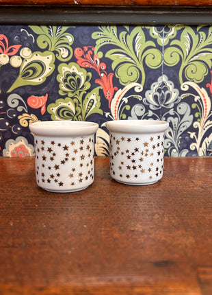 Vintage China ~ Star Tea Light Candle Holders