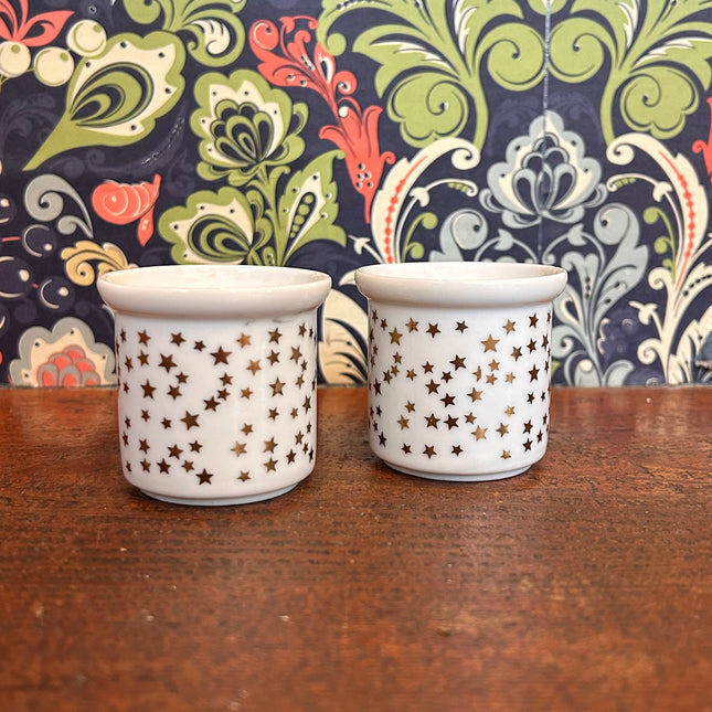 Vintage China ~ Star Tea Light Candle Holders