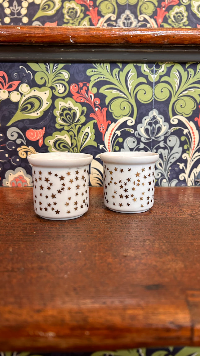 Vintage China ~ Star Tea Light Candle Holders
