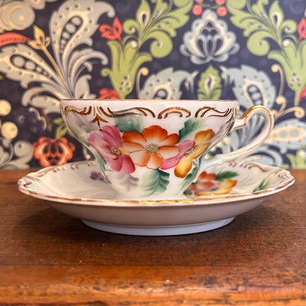 Vintage China ~ Sunset Flowers By Trimont China