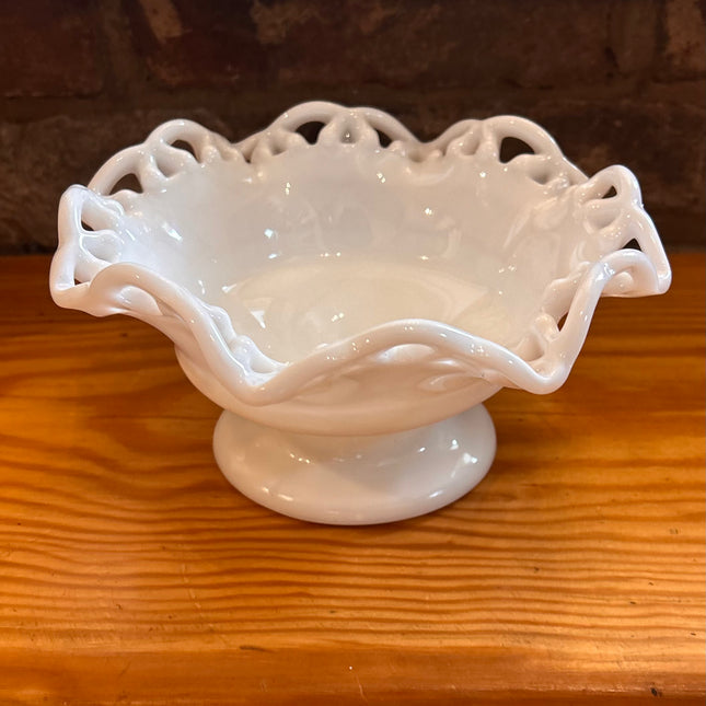 Vintage China ~ Webbed Milk Glass