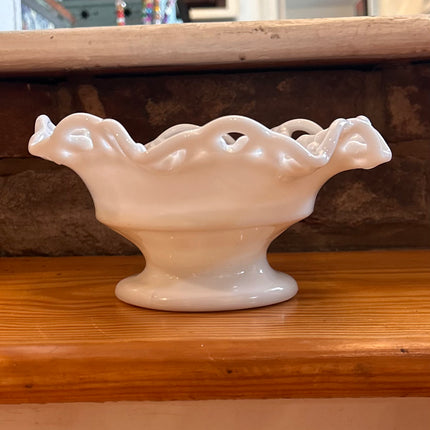 Vintage China ~ Webbed Milk Glass