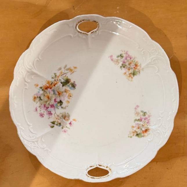 Vintage China ~ English Flowers Cake Plate