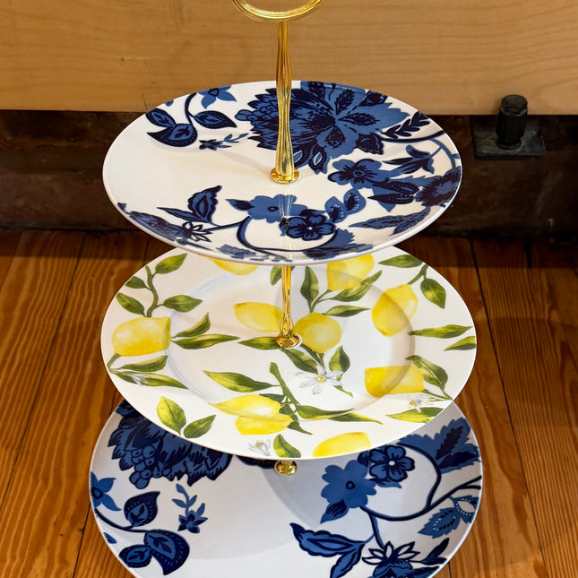Italian Summer Cake Stand - Three Tier