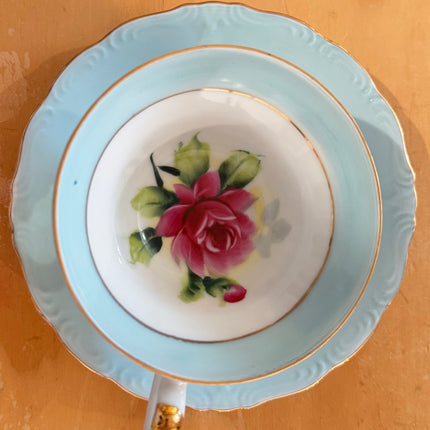 Vintage China ~ Vibrant Rose By Unknown Maker