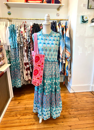 Dolma Dress ~ Teal Blue