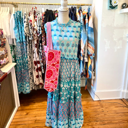 Dolma Dress ~ Teal Blue