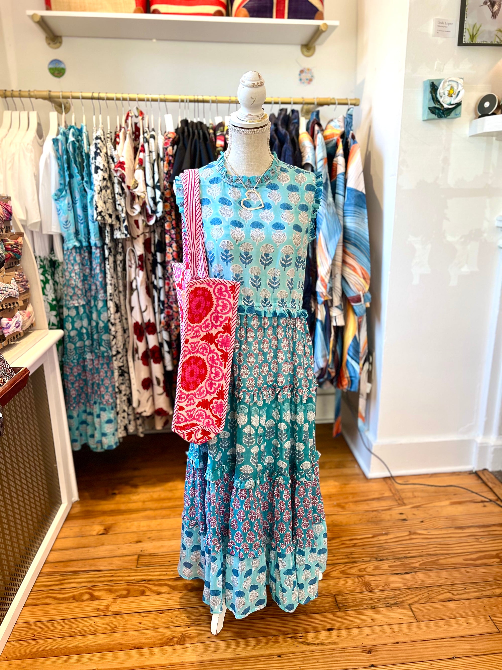 Dolma Dress ~ Teal Blue