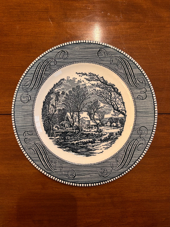 Vintage China ~ Currier and Ives Blue