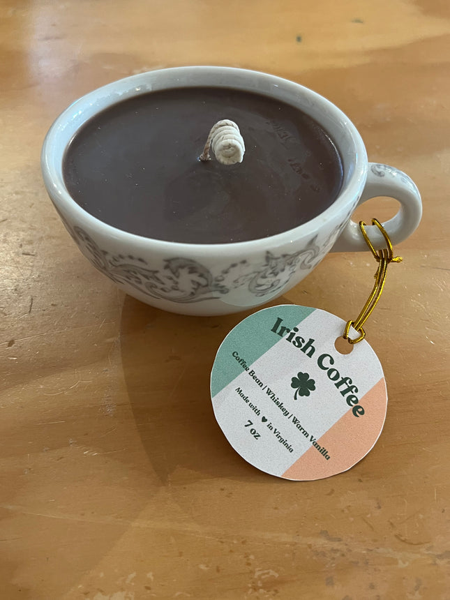 Irish Coffee Teacup Candle