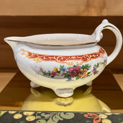 Vintage China ~ Footed Floral Creamer