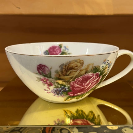 Vintage China ~ Wide Rim Rose Teacup