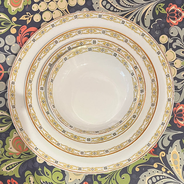 Vintage China ~ Yellow and Black Trim by Ch Field Haviland.Limoges