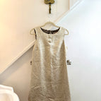 Champagne Brocade Mini Dress