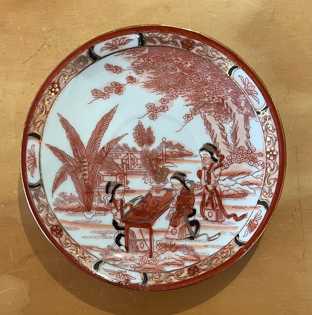 Vintage China — Red Garden Small Plate