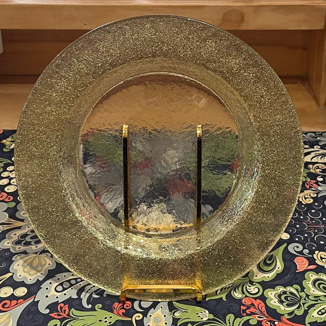 Vintage China ~ Gold Glitter Plates