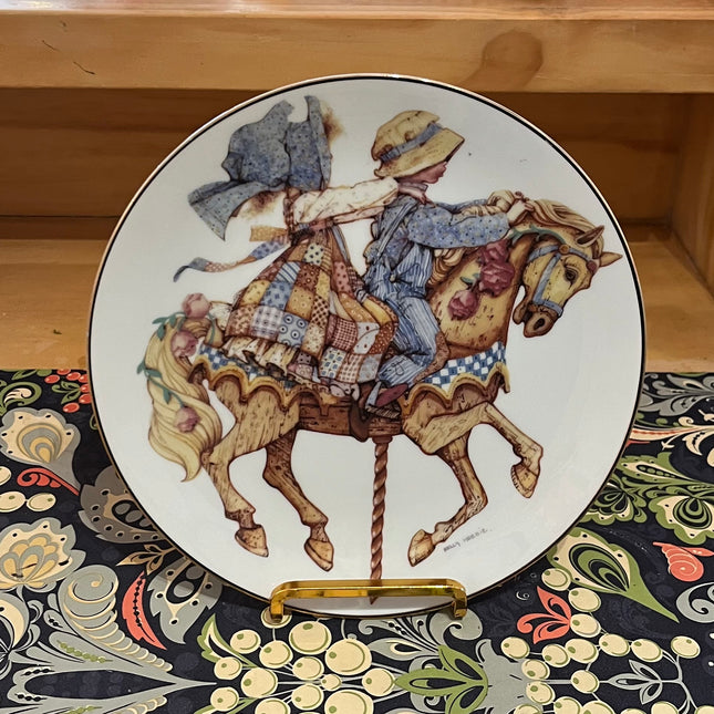 Vintage China — On The Carousel Collector's Plate by Holly Hobbie