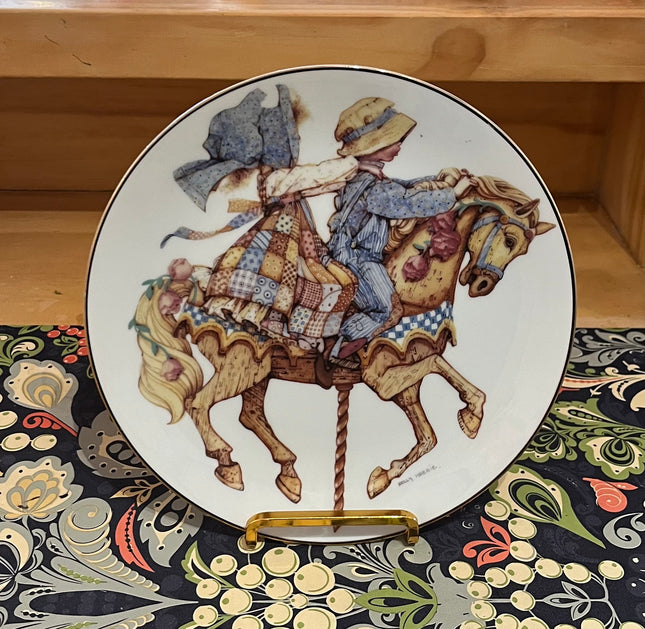 Vintage China — On The Carousel Collector's Plate by Holly Hobbie