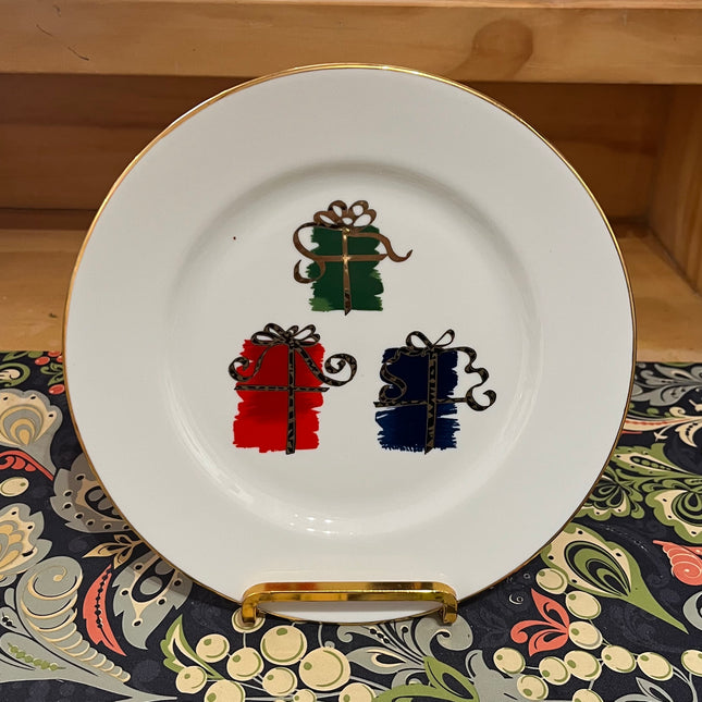 Vintage China — Christmas Presents Plate by 10 Strawberry Street