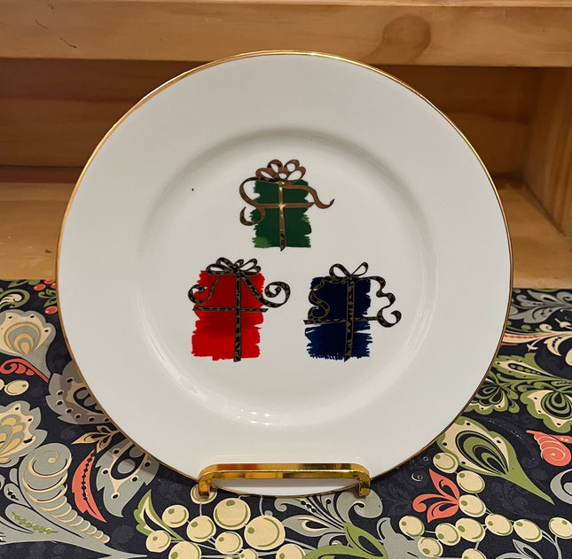 Vintage China — Christmas Presents Plate by 10 Strawberry Street