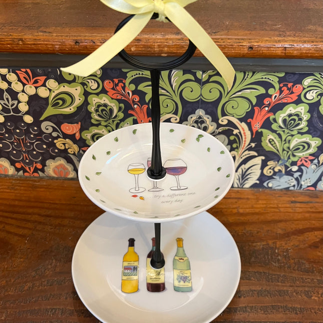 Vintage China ~ Wine Two-Tier Stand
