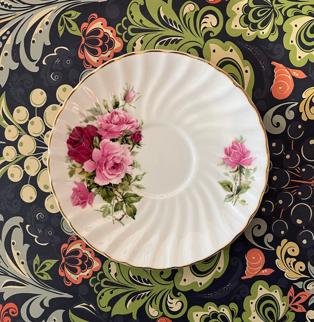 Vintage China — Summertime Rose Saucer by Allyn Nelson
