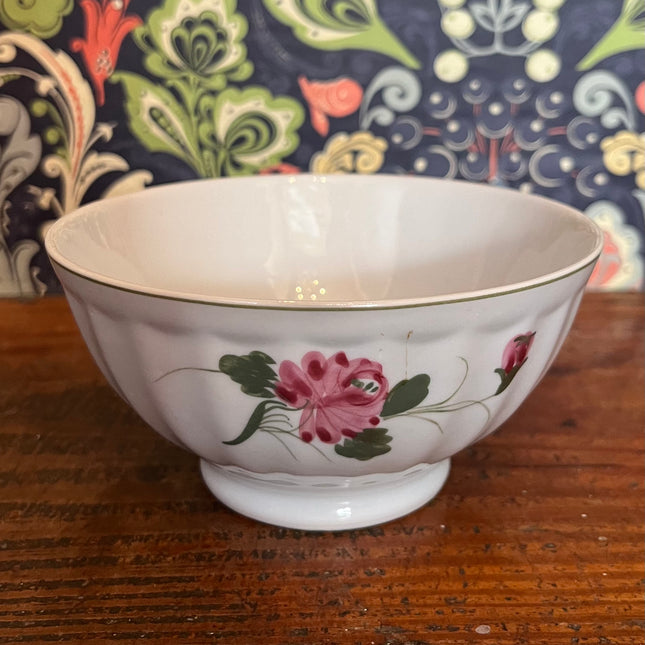 Vintage China ~ Red Flower Bowl