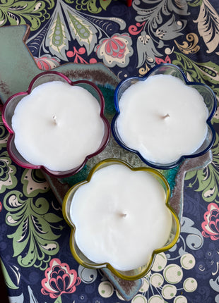 Petal Candles ~ Freesia & Liliac