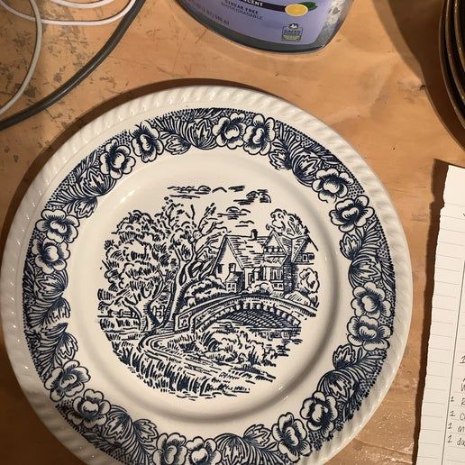 Vintage China ~ Blue Country Flowered