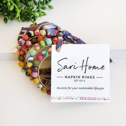 Sari Home Napkin Rings | Fair Trade from World Finds