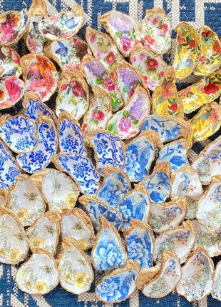 Decoupage Oyster Jewelry Dishes