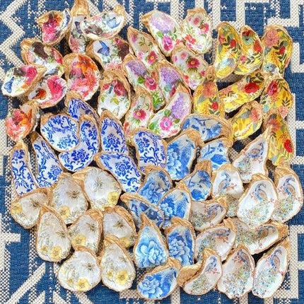 Decoupage Oyster Jewelry Dishes