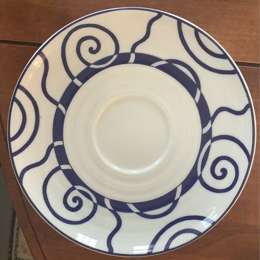 Vintage China ~ Blue Spiral By Crate and Barrel