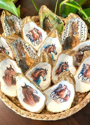 Decoupage Oyster Jewelry Dishes