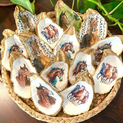 Decoupage Oyster Jewelry Dishes