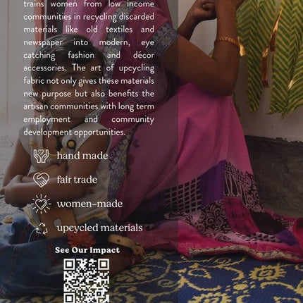 Eco Friendly Wine Gift Bag - Assorted Upcycled Sari