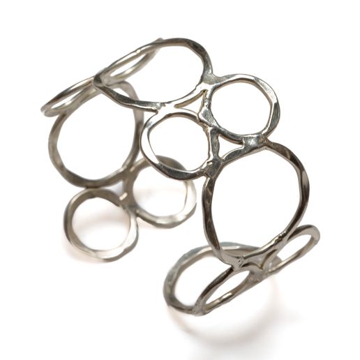 Bali ~ Circles Metal Cuff Silver