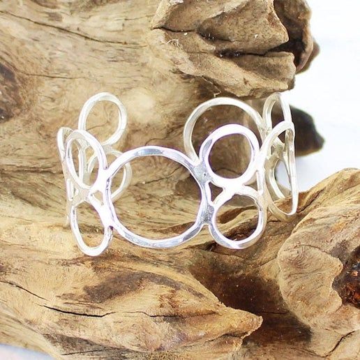 Bali ~ Circles Metal Cuff Silver
