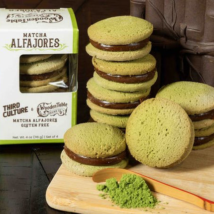 Matcha Alfajores Cookies ~ Gluten Free